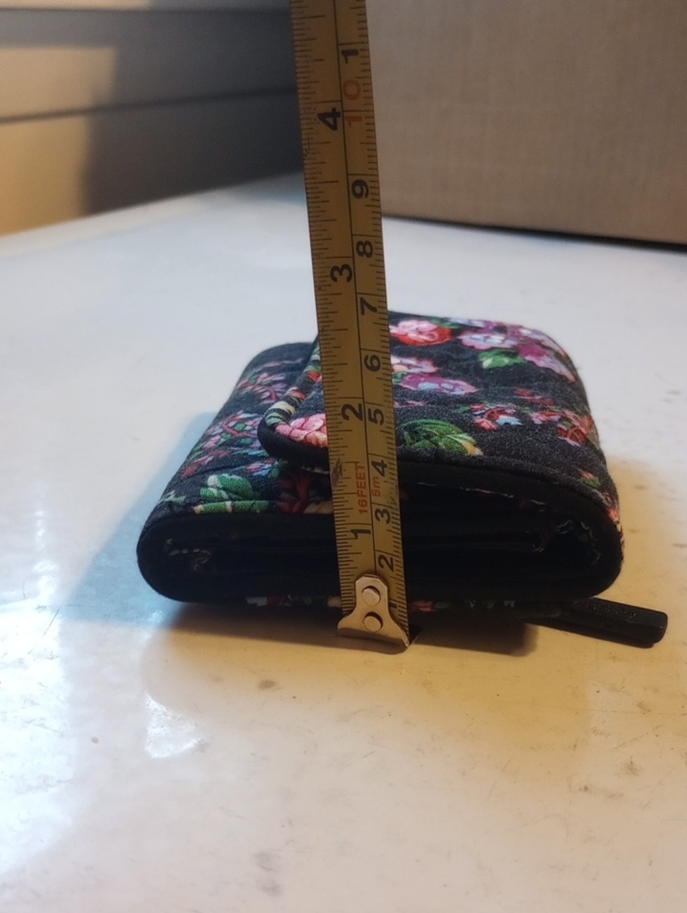 NWOT Vera Bradley Winter Berry Floral Quilted RFID Wallet. Black Green Pink Red - Picture 7 of 7